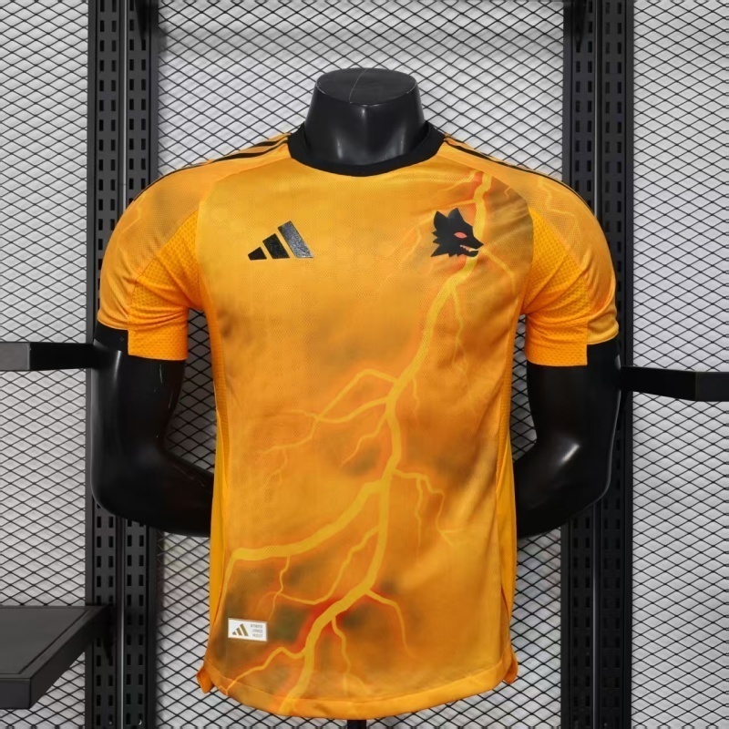 AAA Quality Roma 25/26 Away Orange Soccer Jersey(Player)
